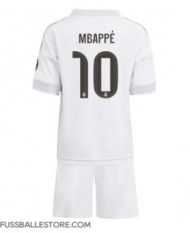 Günstige Real Madrid Kylian Mbappe #10 Heimtrikotsatz Kinder 2025-26 Kurzarm (+ Kurze Hosen)